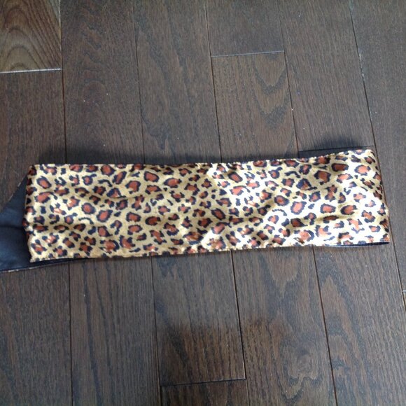 Chunky Style Belts Bundle 1xBlack Pleather 1x Leopard - Picture 2 of 4